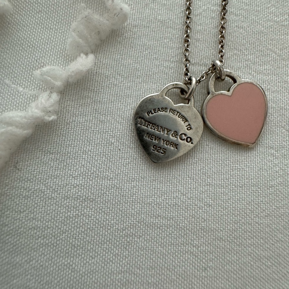tiffany’s mini heart necklace - pink